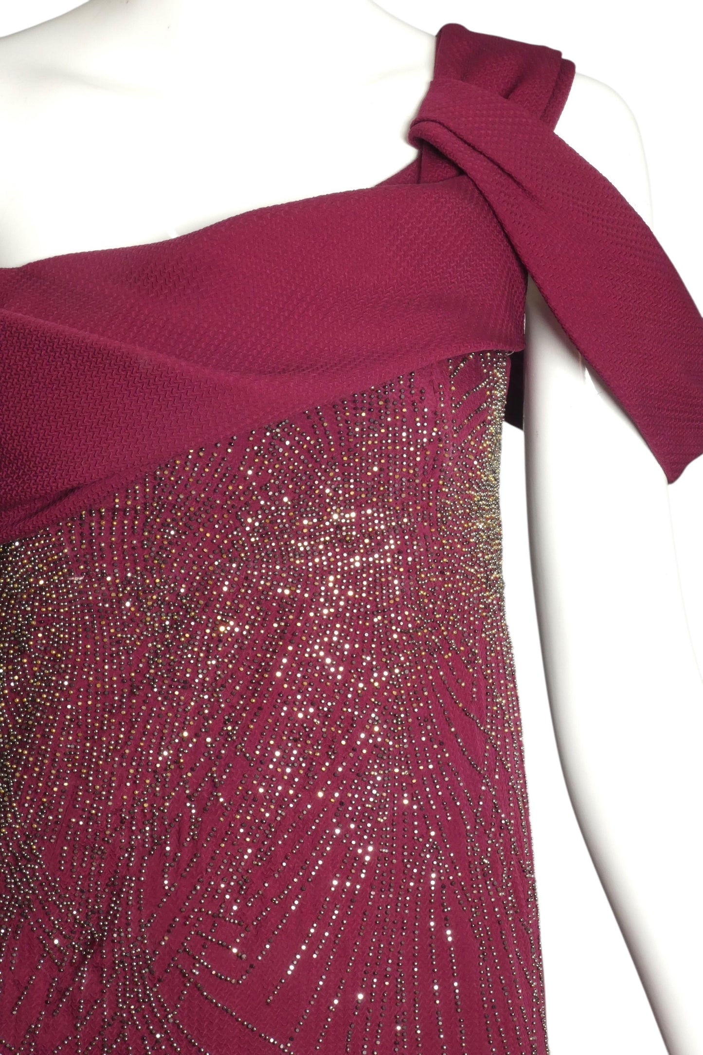 CAROLINA HERRERA- 2010 Beaded Crepe Evening Gown, Size 4P