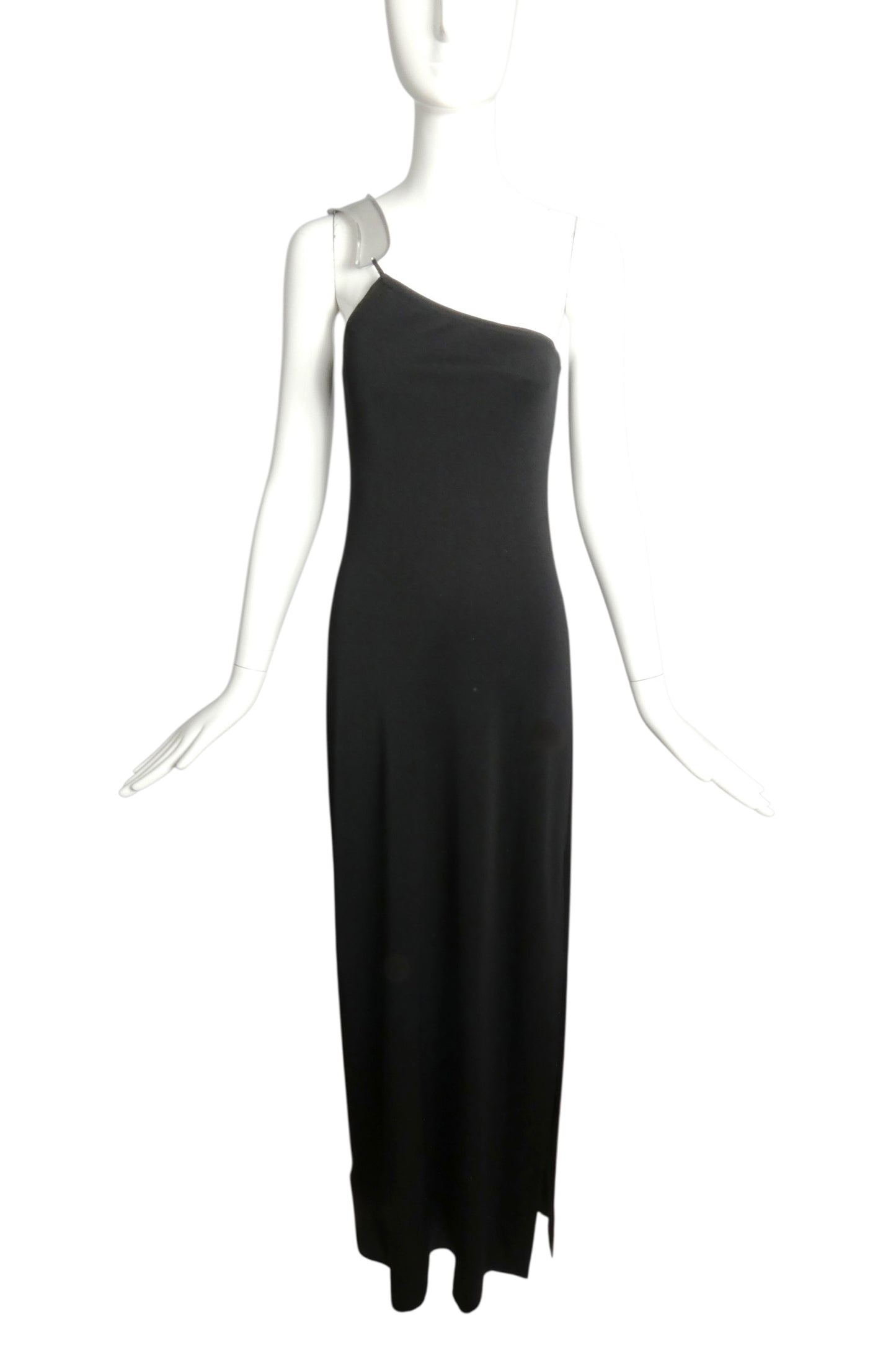RUDI GERNREICH- 1975 Accented Black Jersey Evening Gown, Size 6