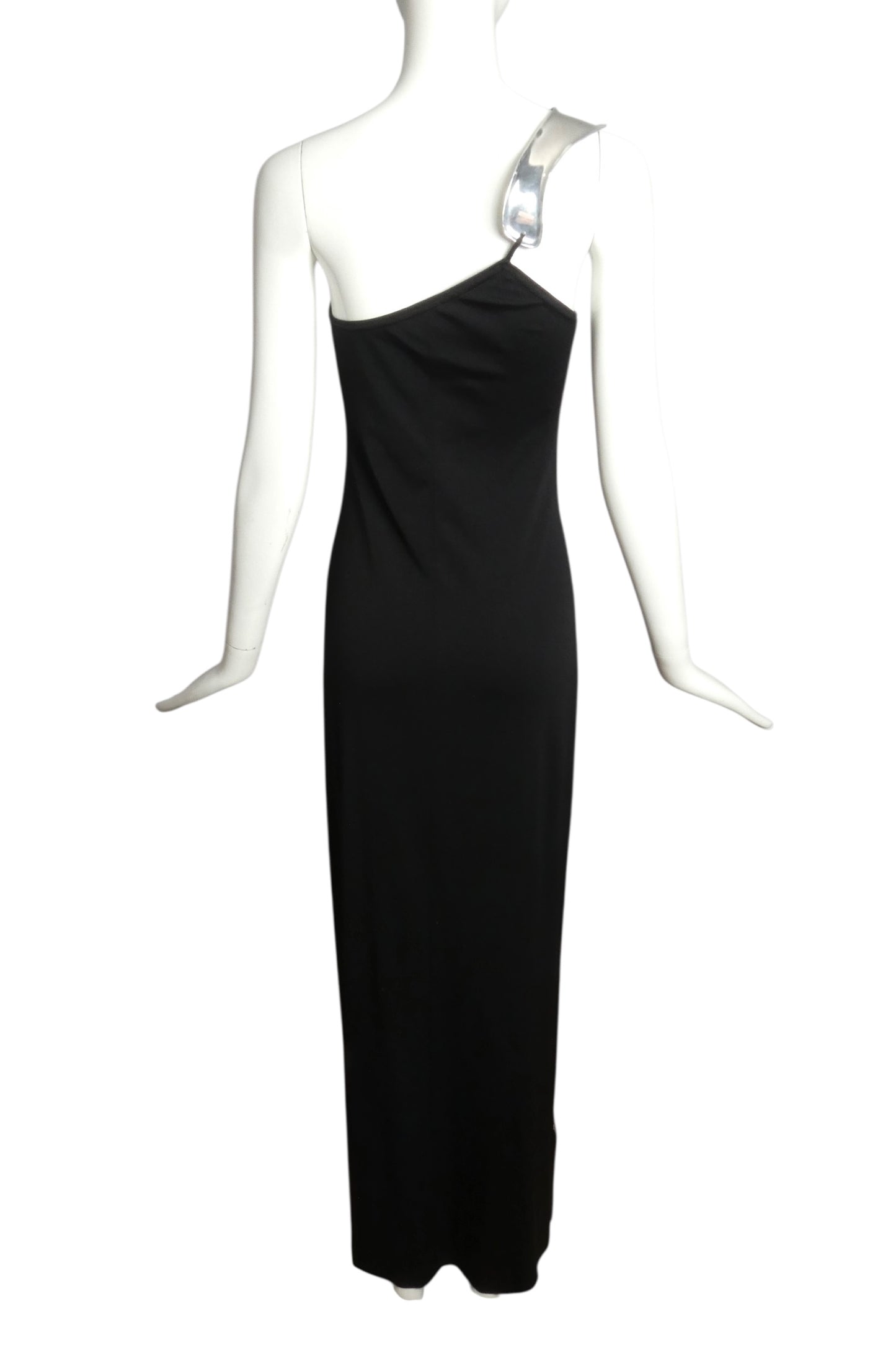RUDI GERNREICH- 1975 Accented Black Jersey Evening Gown, Size 6