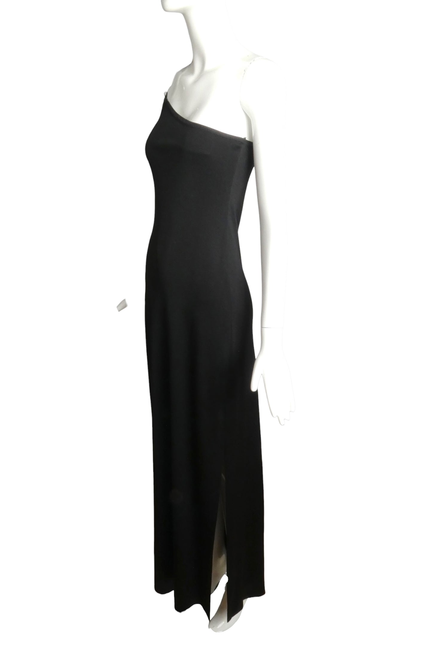 RUDI GERNREICH- 1975 Accented Black Jersey Evening Gown, Size 6