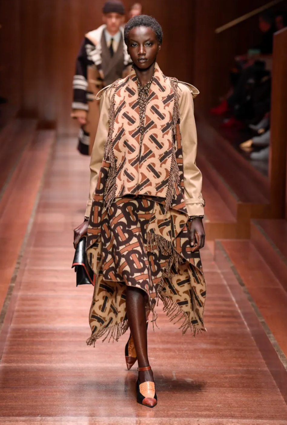 BURBERY- NWT 2019 Printed Wool & Cashmere Poncho, One Size