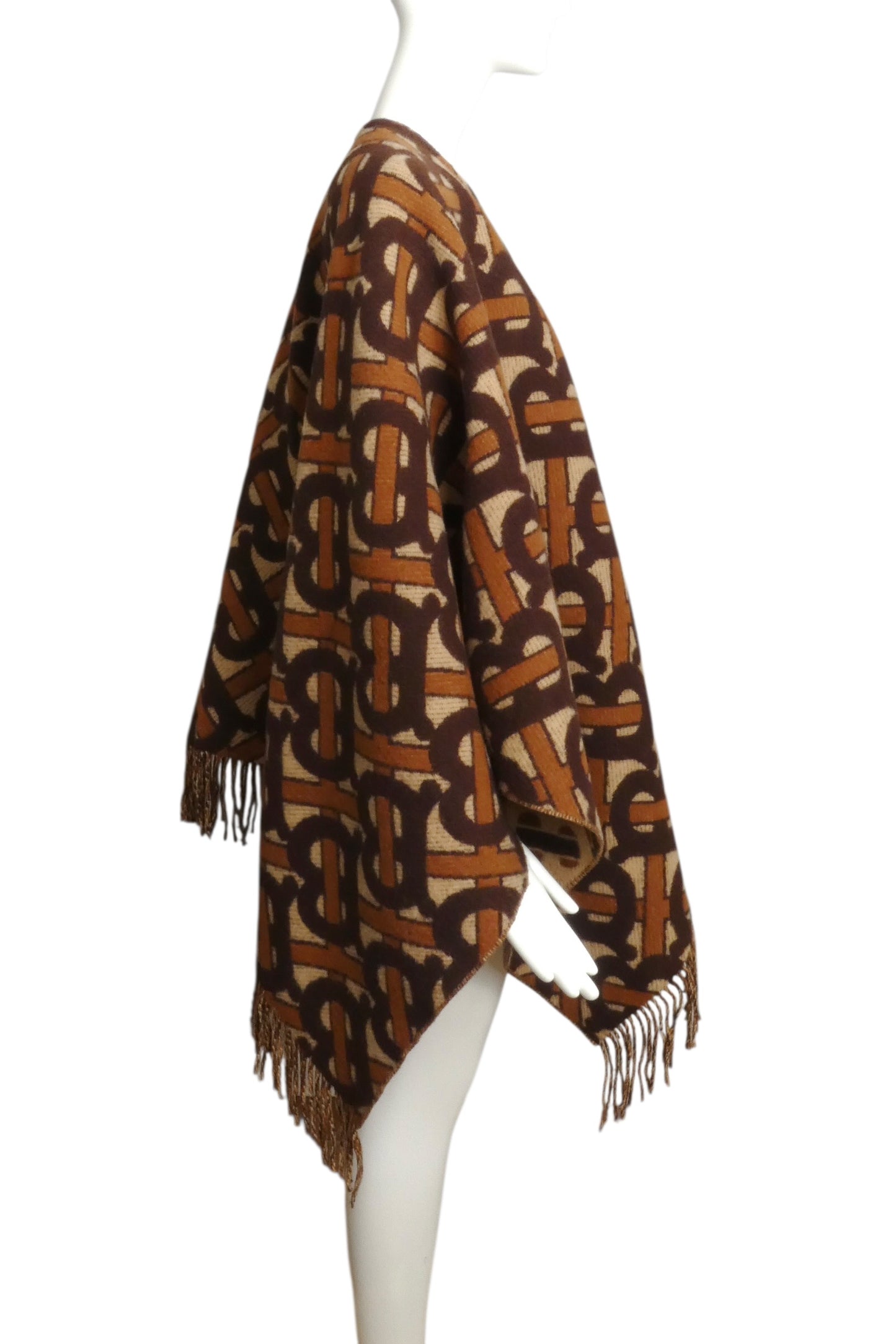 BURBERY- NWT 2019 Printed Wool & Cashmere Poncho, One Size