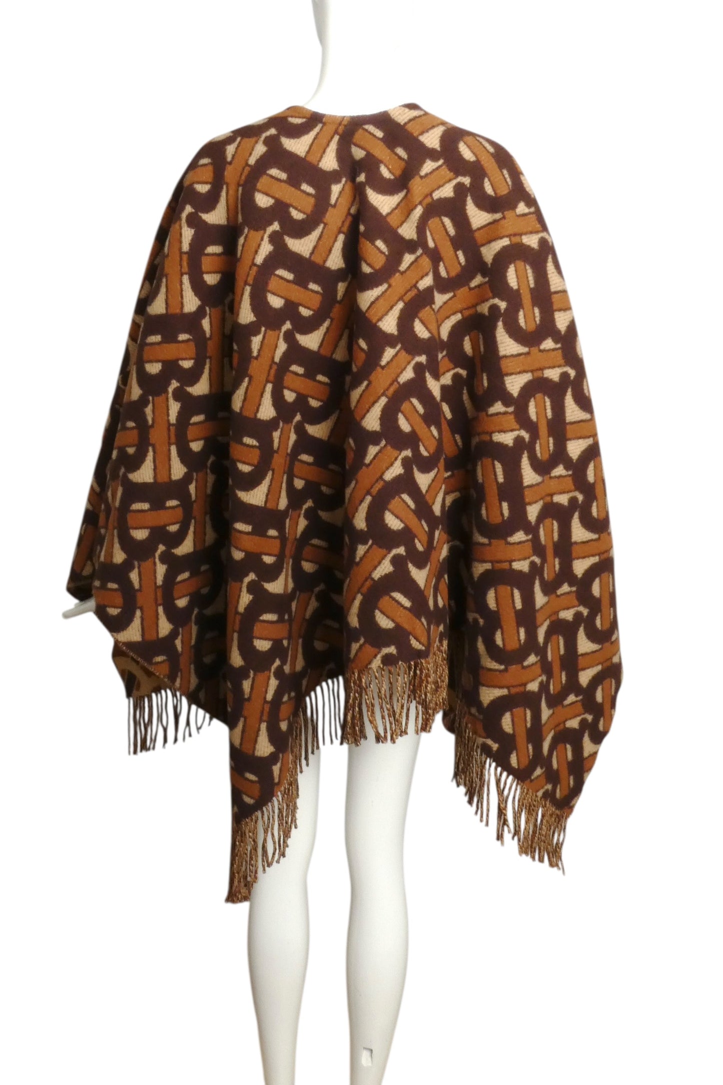 BURBERY- NWT 2019 Printed Wool & Cashmere Poncho, One Size