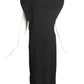 PIERRE CARDIN-1990s Black Shift Dress, Size 6