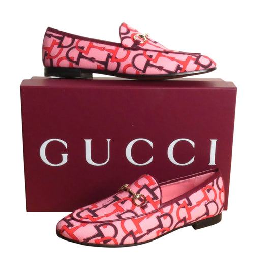 GUCCI- NIB Pink Jordaan Loafers, Multiple Sizes Available