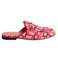 GUCCI- NIB Pink Princetown Horsebit Print Mules, Multiple Sizes Available