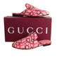 GUCCI- NIB Pink Princetown Horsebit Print Mules, Multiple Sizes Available