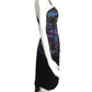 1985 Printed Chiffon & Crepe Cocktail Dress, Size 10