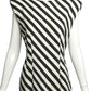 DRIES VAN NOTEN- 2019 Ivory & Black Striped Rayon Blouse, Size 12
