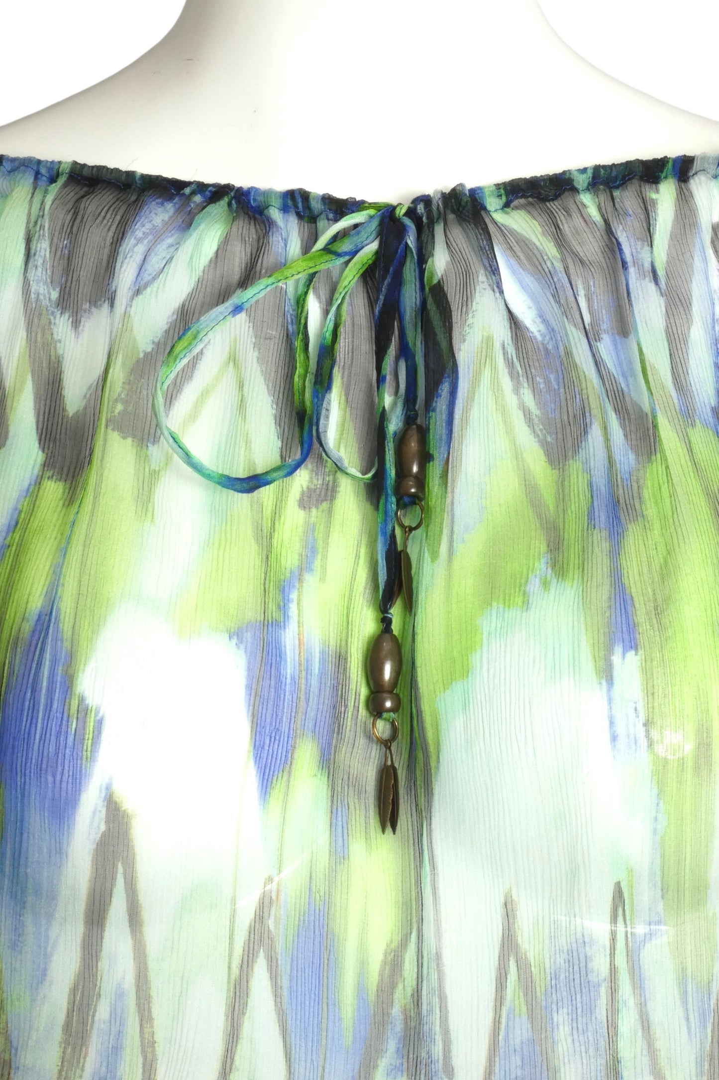 Printed Chiffon Dress, Size Small