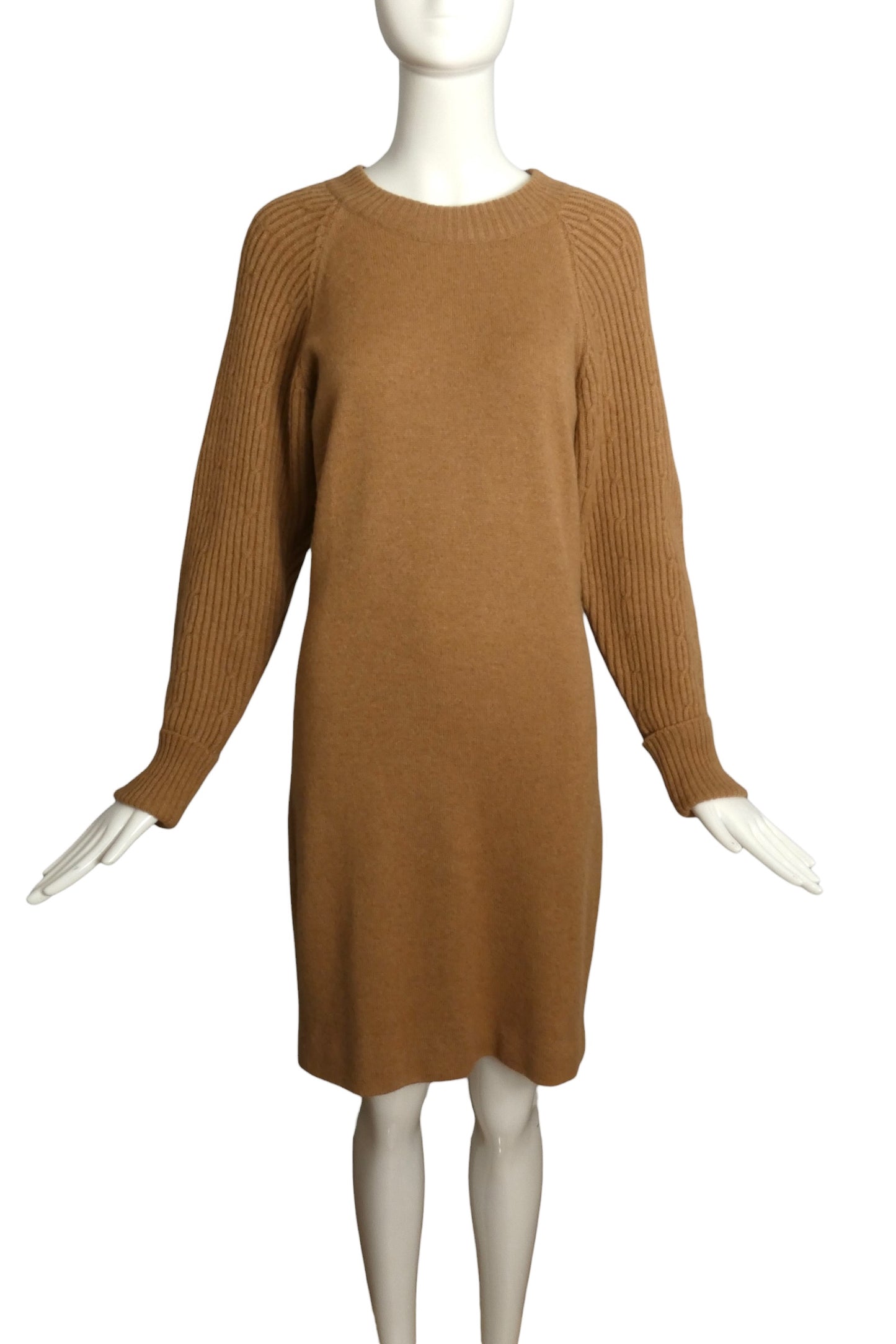 c.1980 Camel Hair Sweater Dress, Size Medium