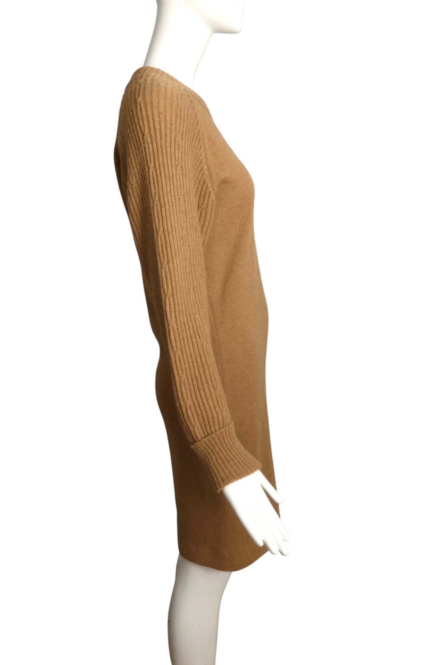 c.1980 Camel Hair Sweater Dress, Size Medium