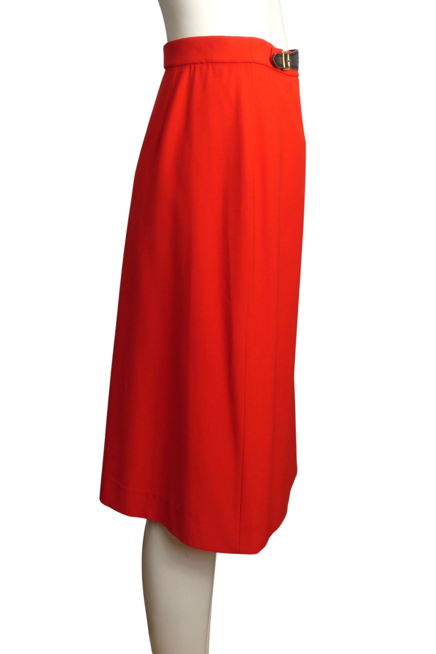 1970s Wool Gabardine Skirt, Size 8