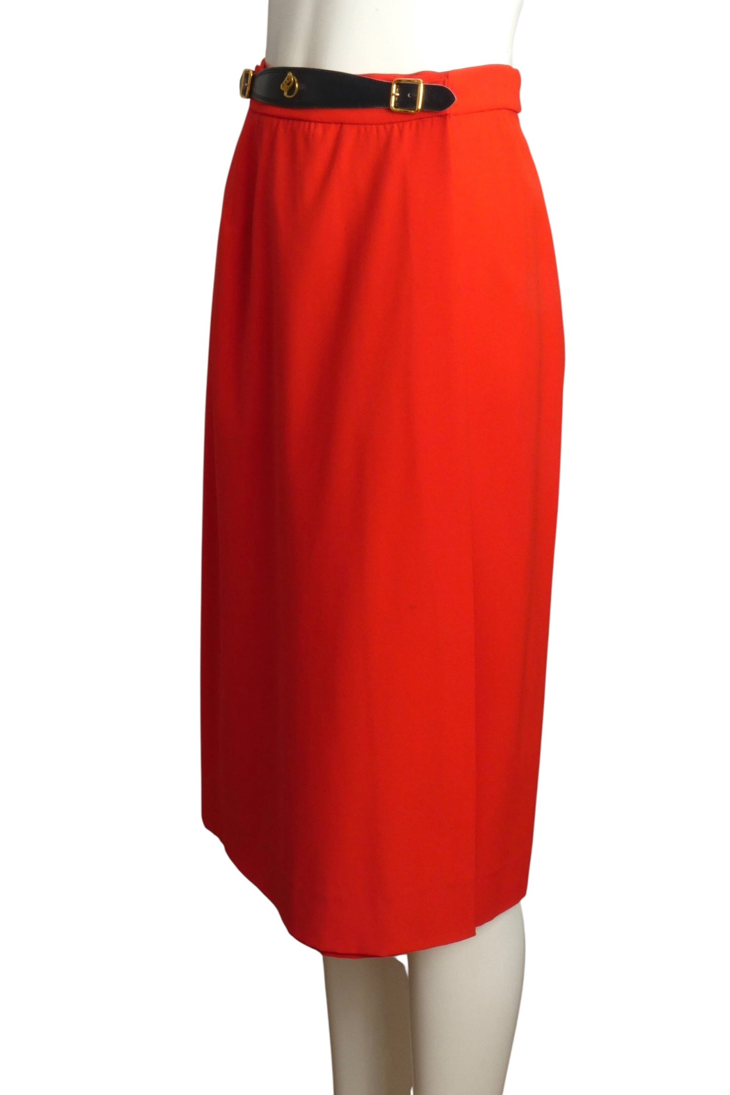 1970s Wool Gabardine Skirt, Size 8