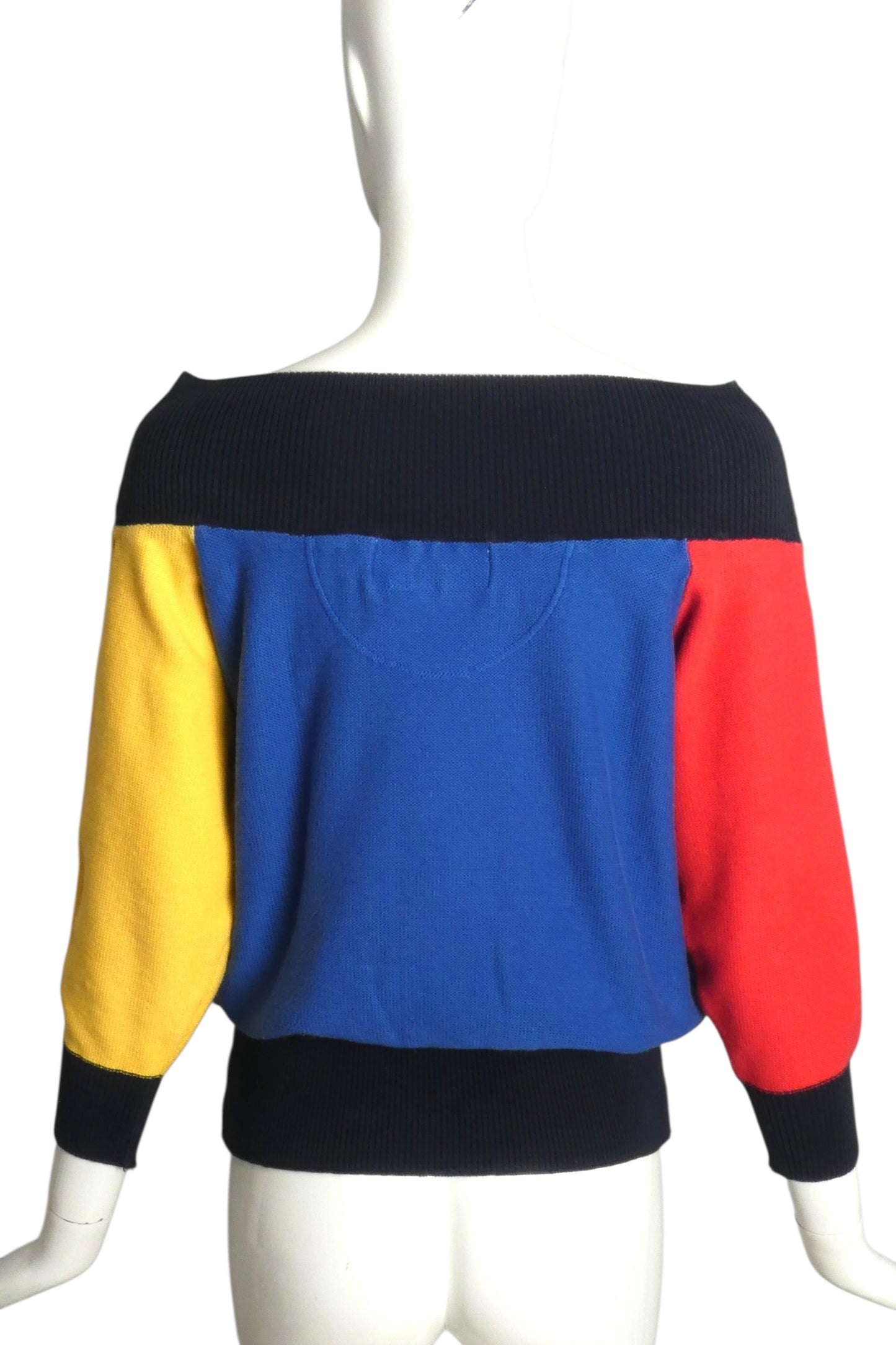 JC DE CASTELBAJAC- 1990s Color Block Sweater, Size 6