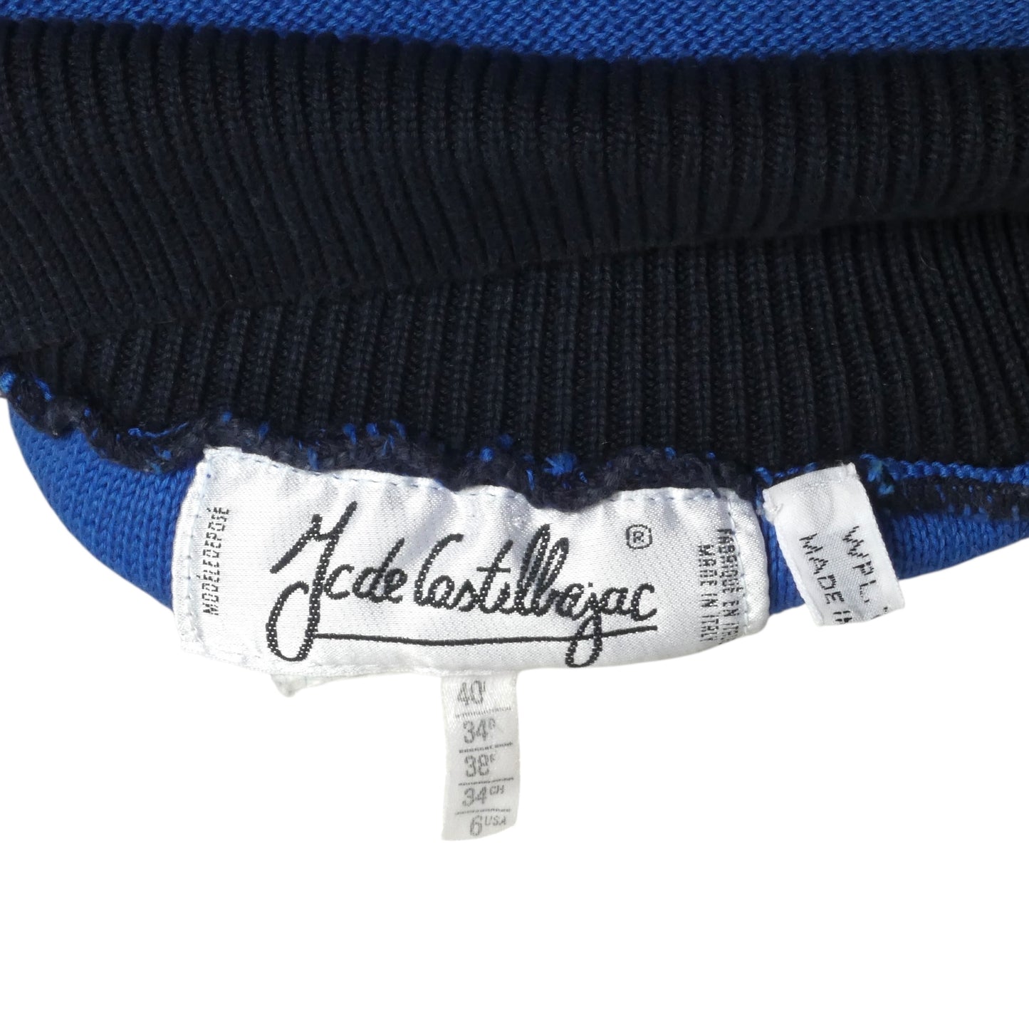 JC DE CASTELBAJAC- 1990s Color Block Sweater, Size 6