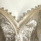 2010s NWT Metallic Leather Bodice, Size 8