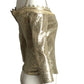 2010s NWT Metallic Leather Bodice, Size 8