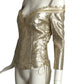 2010s NWT Metallic Leather Bodice, Size 8