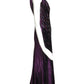2000s Purple Sequin Velvet Trained Evening Gown, Size 2 Petite