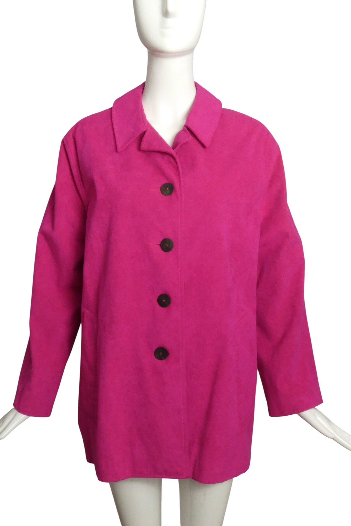 1990s Pink Sueded Coat, Size 14