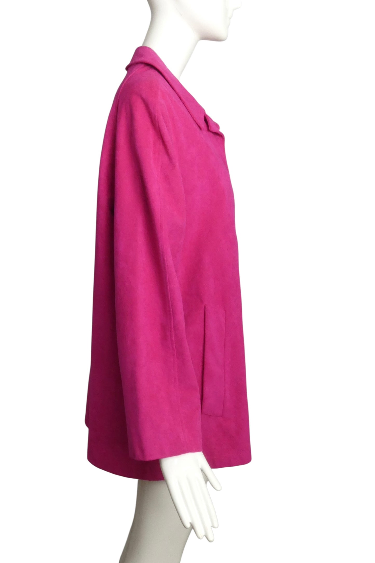 1990s Pink Sueded Coat, Size 14