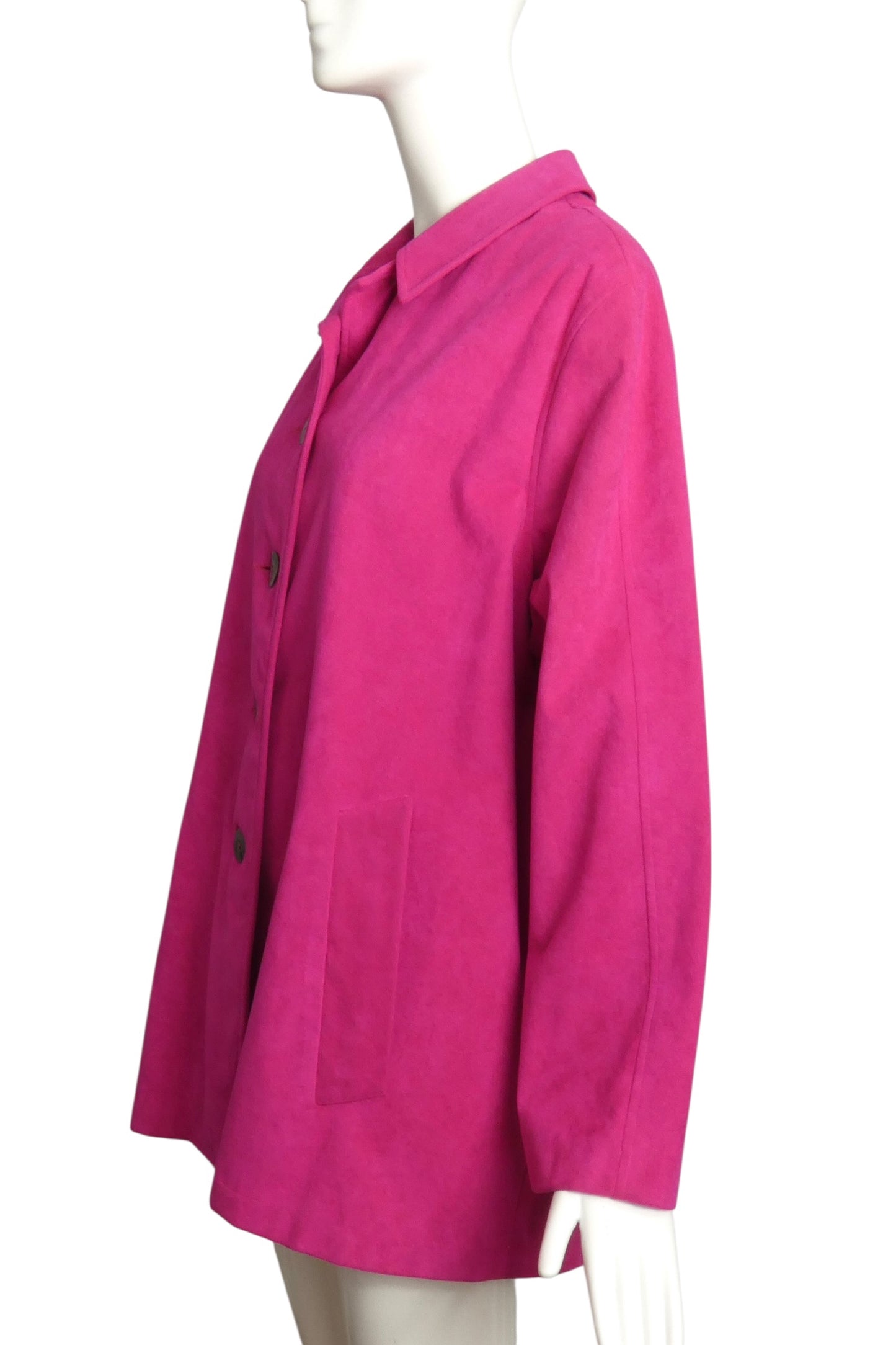 1990s Pink Sueded Coat, Size 14