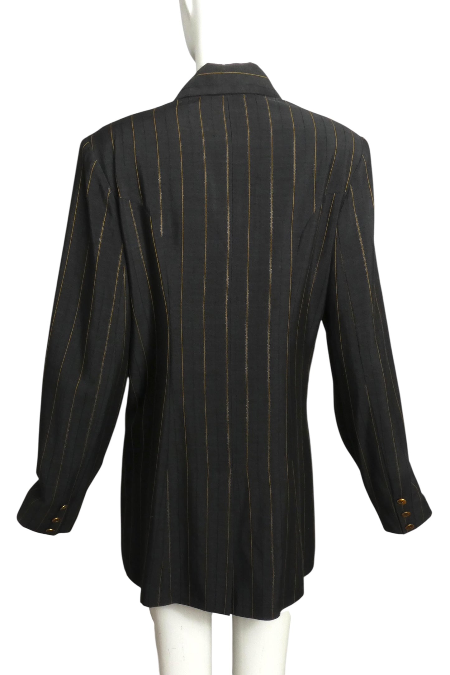 TODD OLDHAM- 1995 Pinstripe Double Breasted Blazer, Size 12