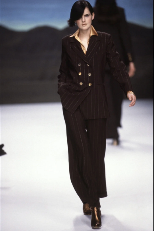 TODD OLDHAM- 1995 Pinstripe Double Breasted Blazer, Size 12