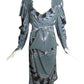 1980s Printed Silk Dress, Size 6