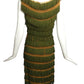 1950s Green Fringe Dress, Size 4