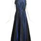 1950s Navy Iridescent Evening Gown, Size 6