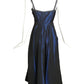 1950s Navy Iridescent Evening Gown, Size 6