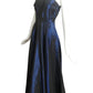 1950s Navy Iridescent Evening Gown, Size 6