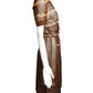 1930s Brown Embroidered Day Dress, Size 6