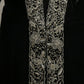 1930s Black Beaded Velvet Evening Gown, Size 10