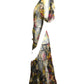 1930s Multi Color Floral Chiffon Day Dress, Size 8
