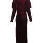 1930s Burgundy Velvet Evening Gown, Size 6