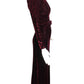 1930s Burgundy Velvet Evening Gown, Size 6