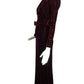 1930s Burgundy Velvet Evening Gown, Size 6