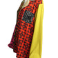 TODD OLDHAM- 1990s Colorblock L/S Blouse, Size 16