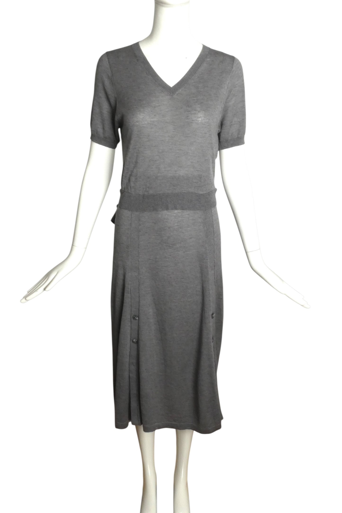 2023 Knit & Chiffon Dress, Size 8