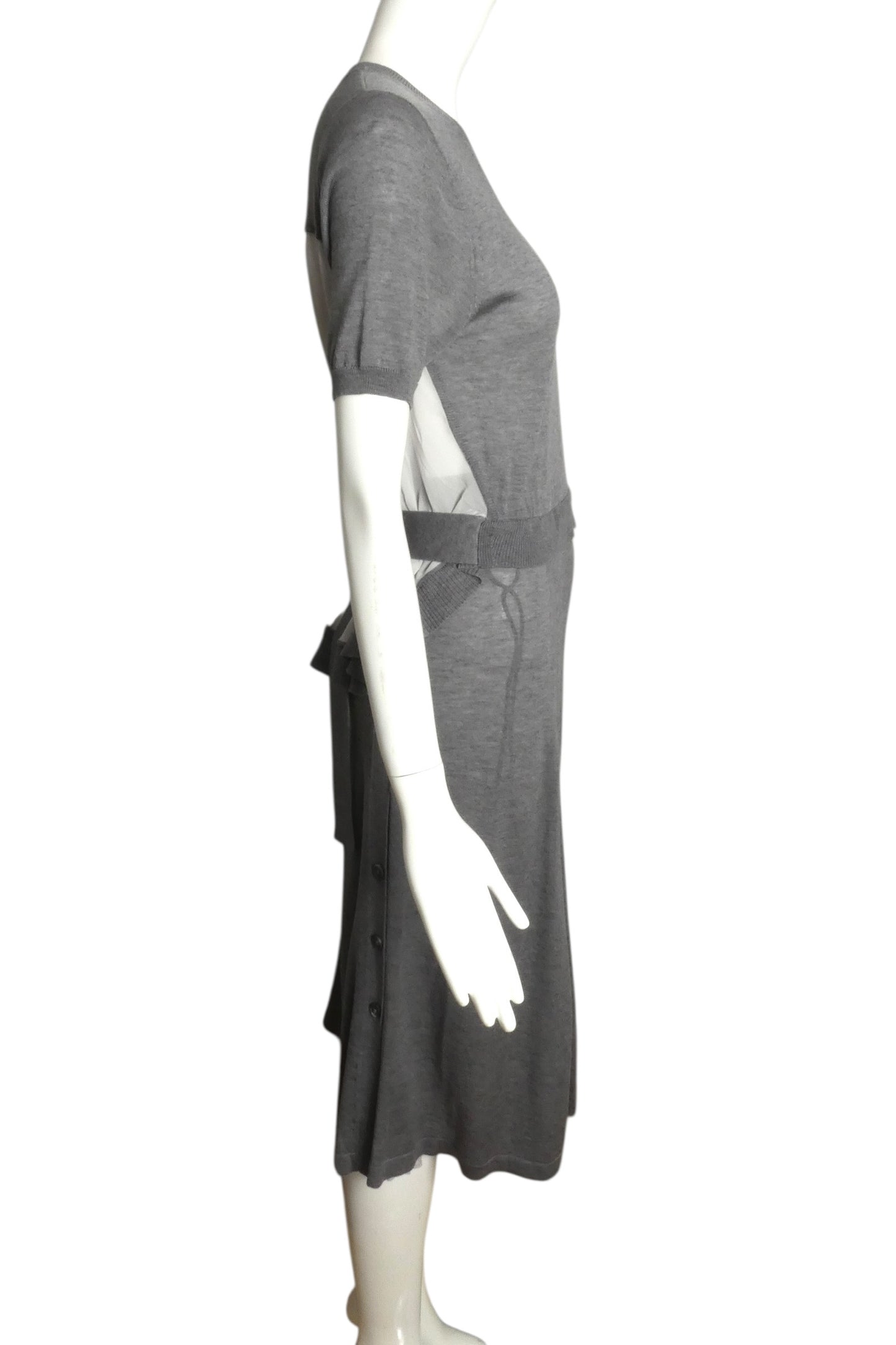 2023 Knit & Chiffon Dress, Size 8