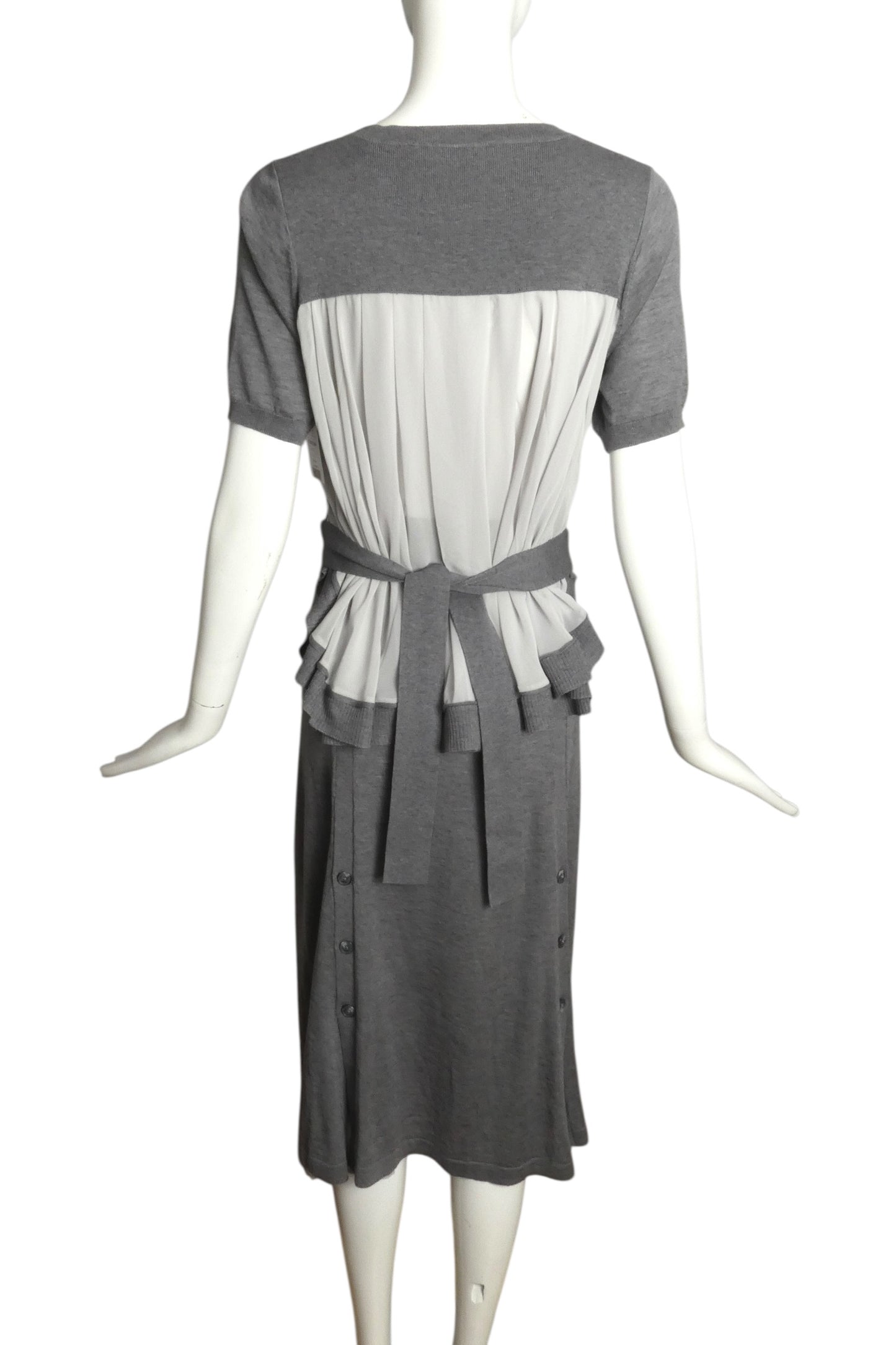 2023 Knit & Chiffon Dress, Size 8