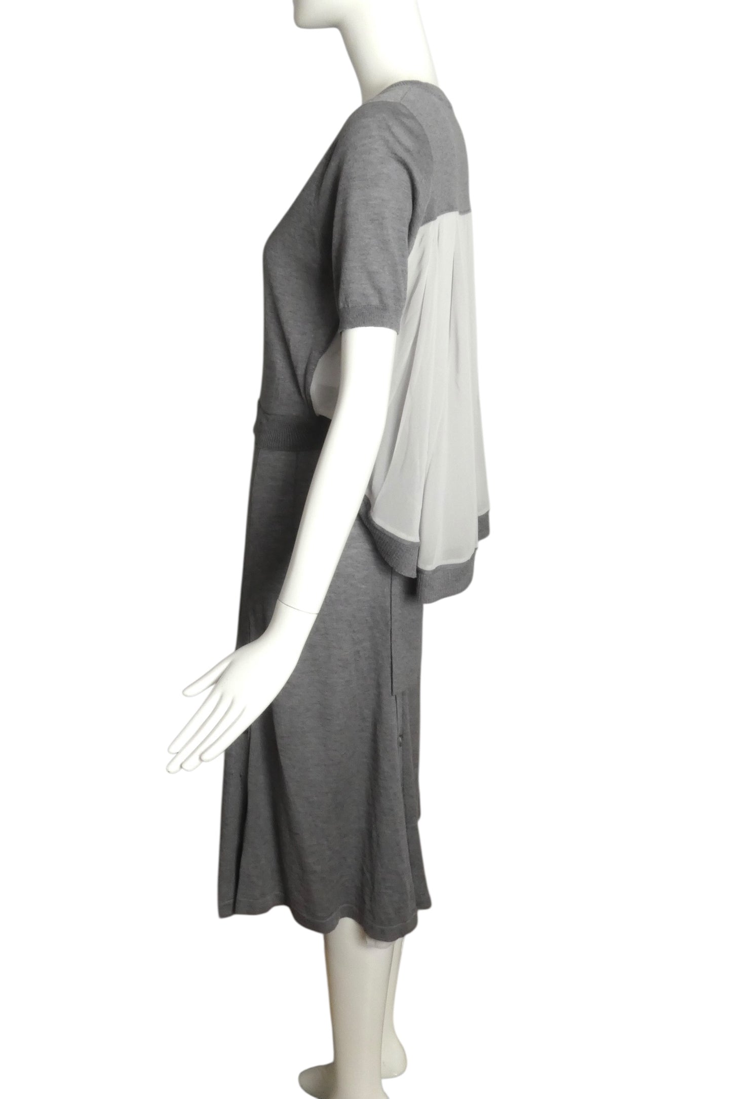 2023 Knit & Chiffon Dress, Size 8