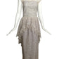 GIORGIO SANT'ANGELO- 1983 4pc Silver Lace Cocktail Ensemble, Size 4