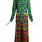 1960s Silk Blouse & Pant Ensemble, Size-4