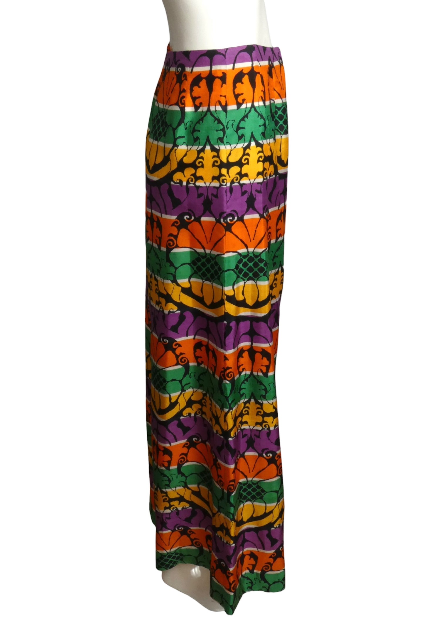 1960s Silk Blouse & Pant Ensemble, Size-4