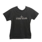 Black Embroidered T-Shirt, Size 4
