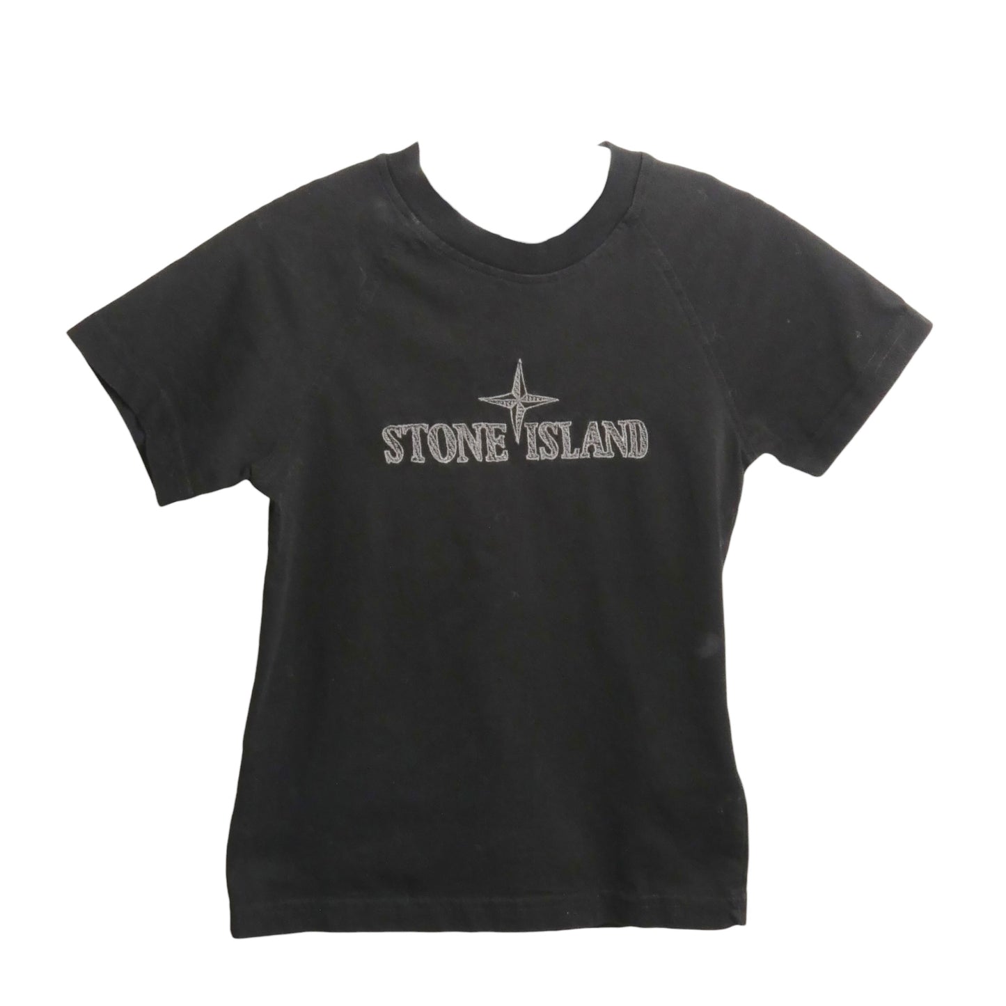 Black Embroidered T-Shirt, Size 4